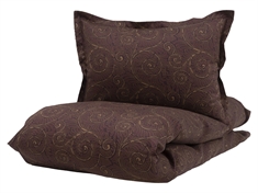 Borås Cotton sengetøj - 140x200 cm - Bianca Aubergine - Sengesæt i 100% bomuldssatin - Borås Cotton sengelinned